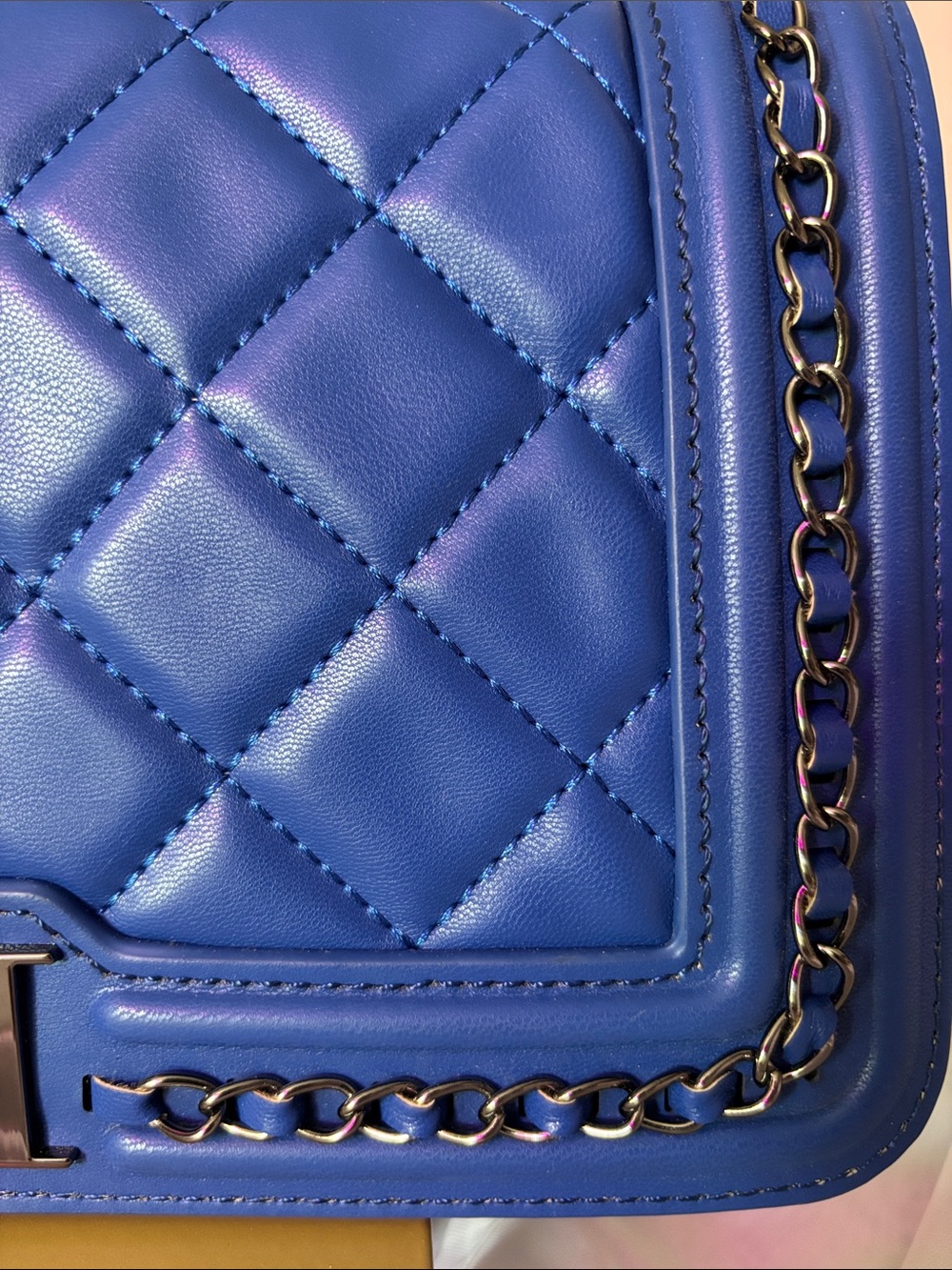 Badgley Mischka Quilted Vegan Leather Crossbody NWT - Picture 5 of 14